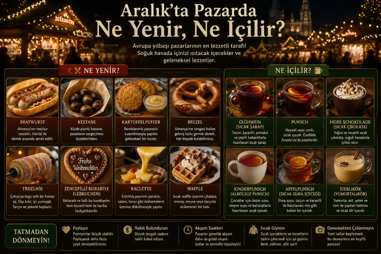 Aralık'ta Pazarda Ne Yenir Ne İçilir infografik
