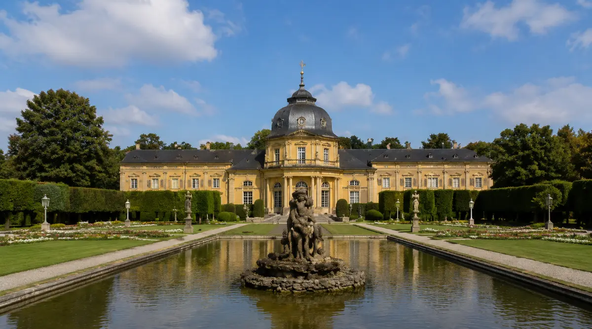 Schloss Seehof yazlık sarayı ve Versailles tarzı barok bahçeleri