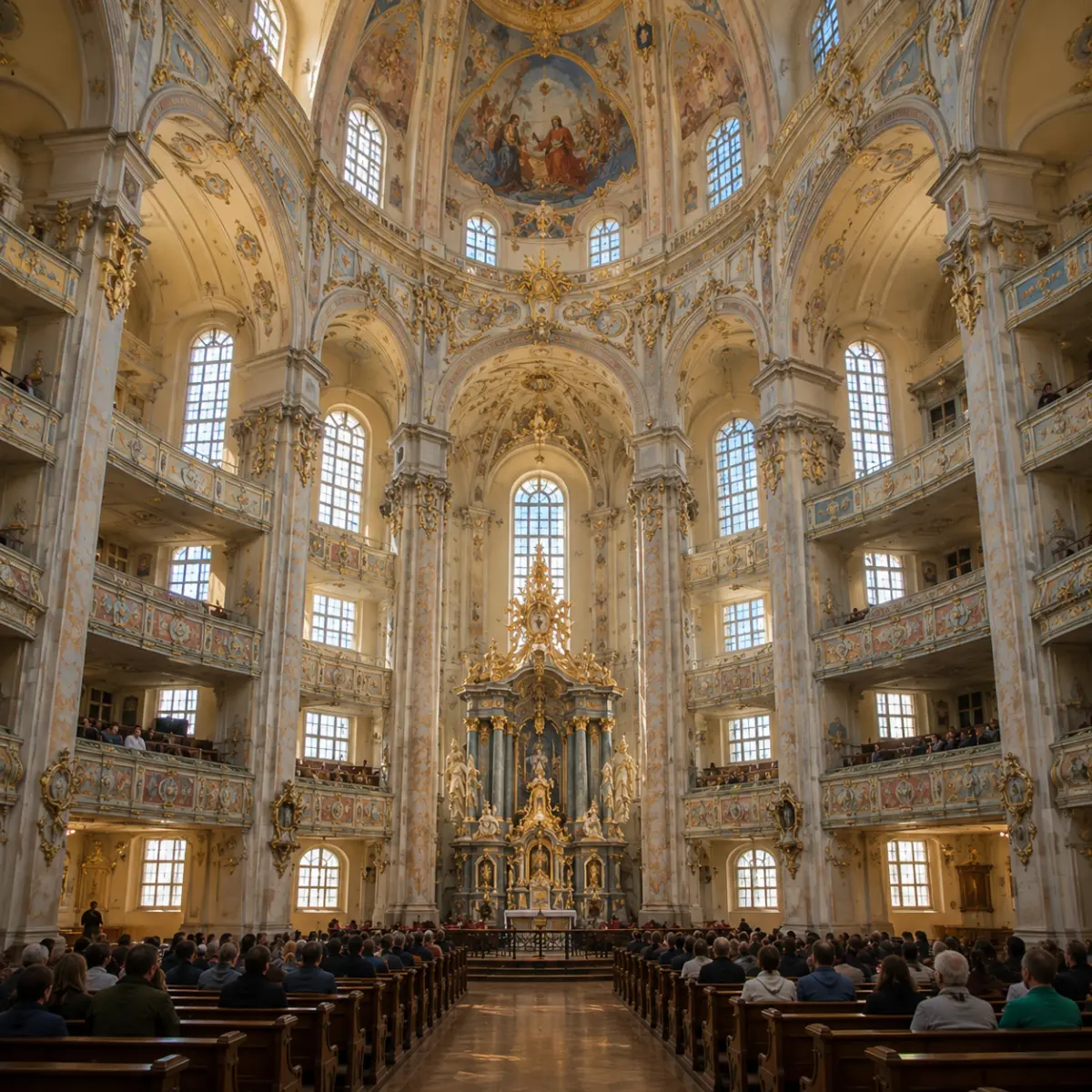 Frauenkirche iç mekan barok