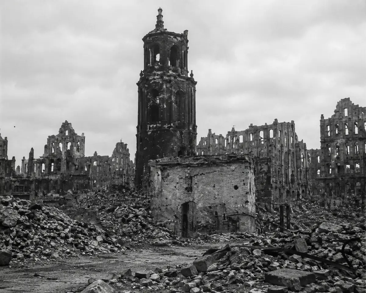 Dresden şehri 1945 harabeleri