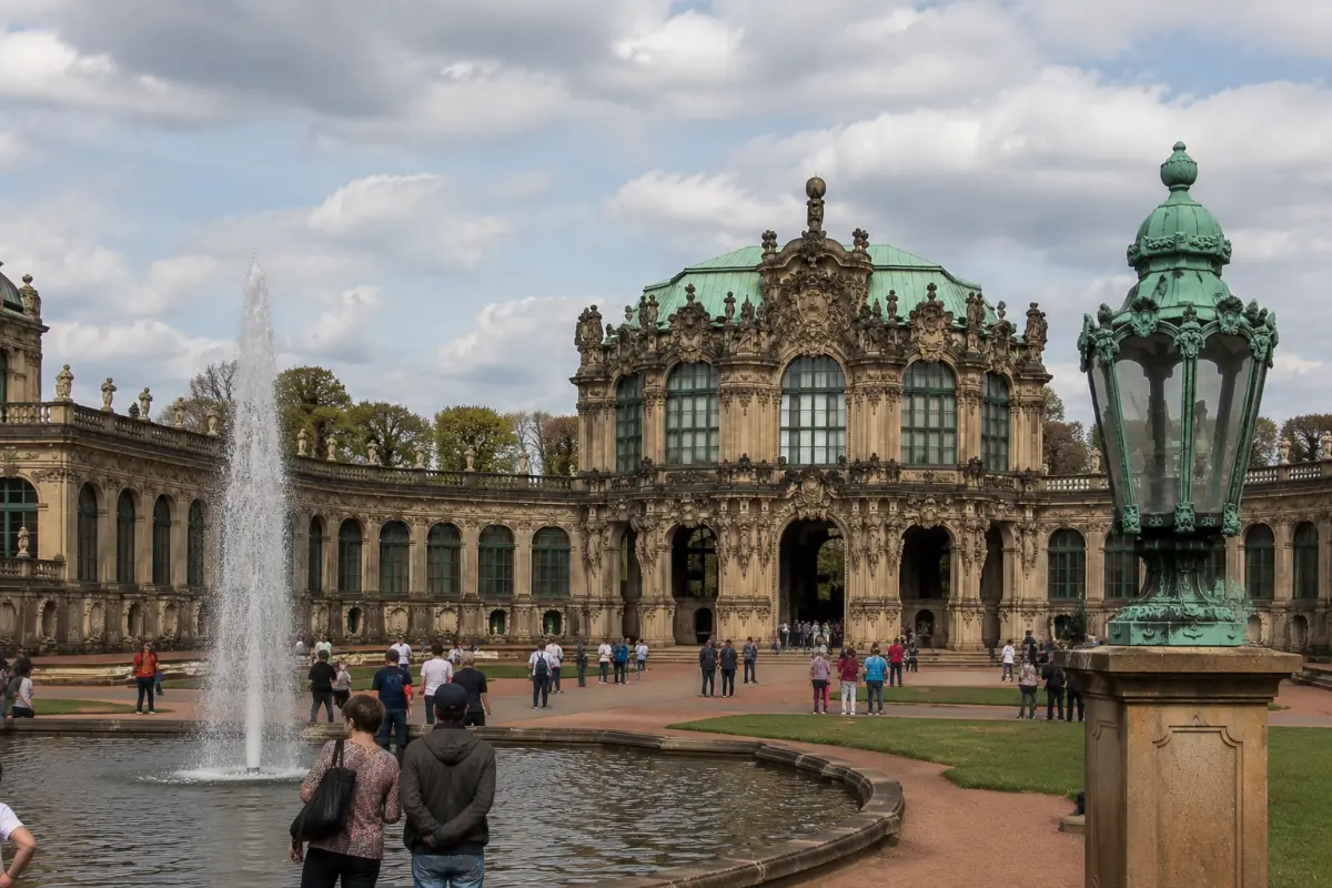 Zwinger Sarayı avlusu çeşme barok
