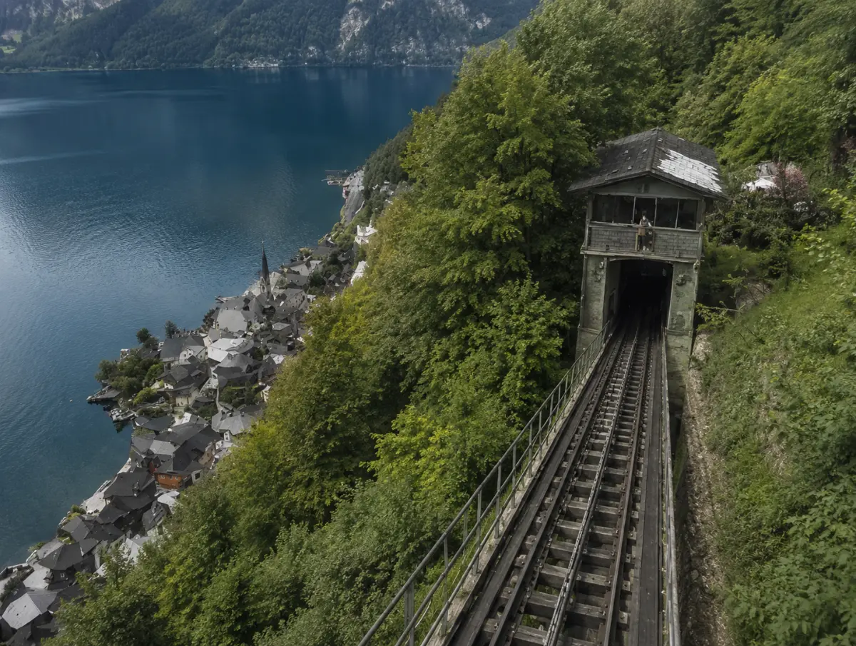 Hallstatt köy kıyısı