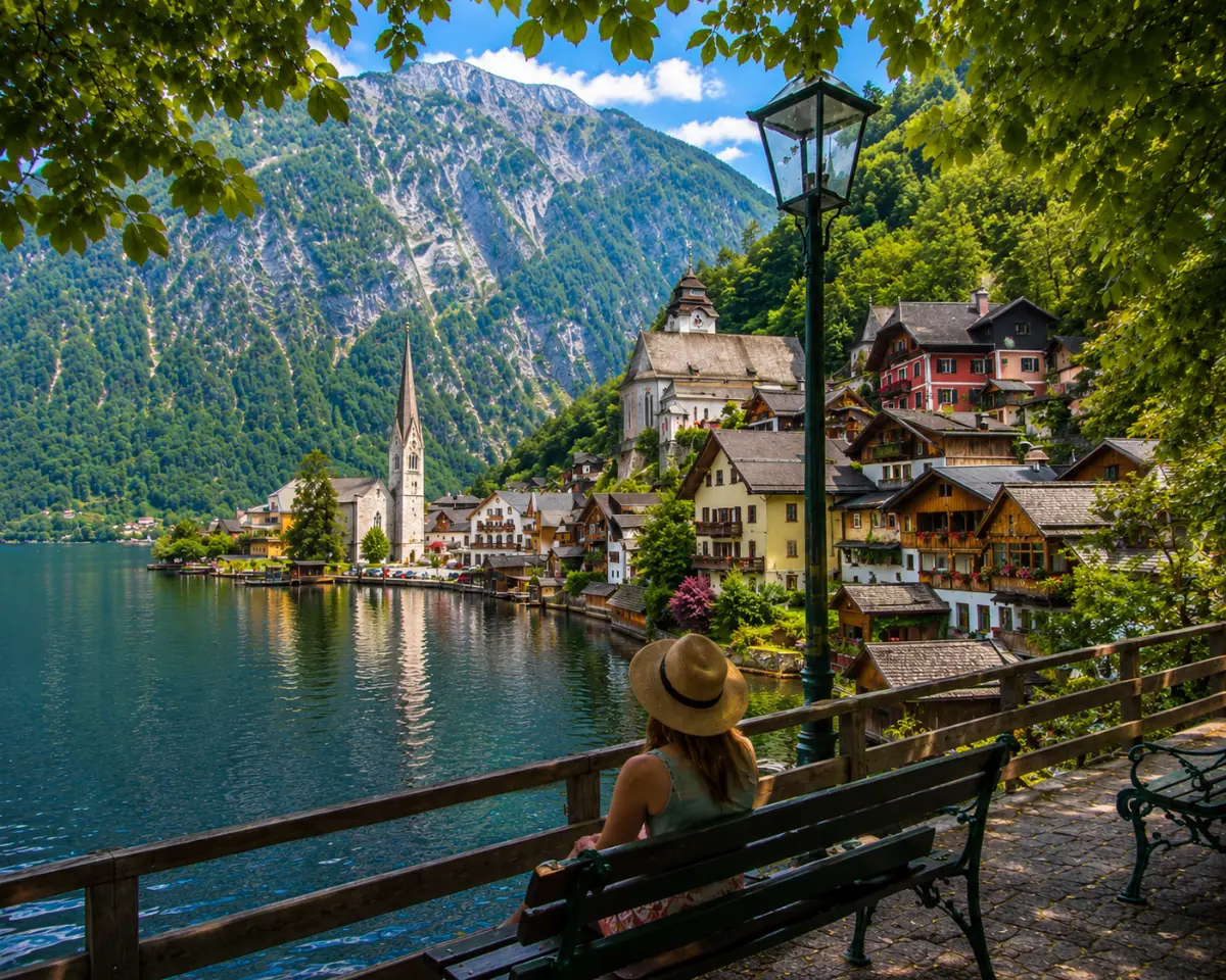 Hallstatt Salzkammergut manzarası
