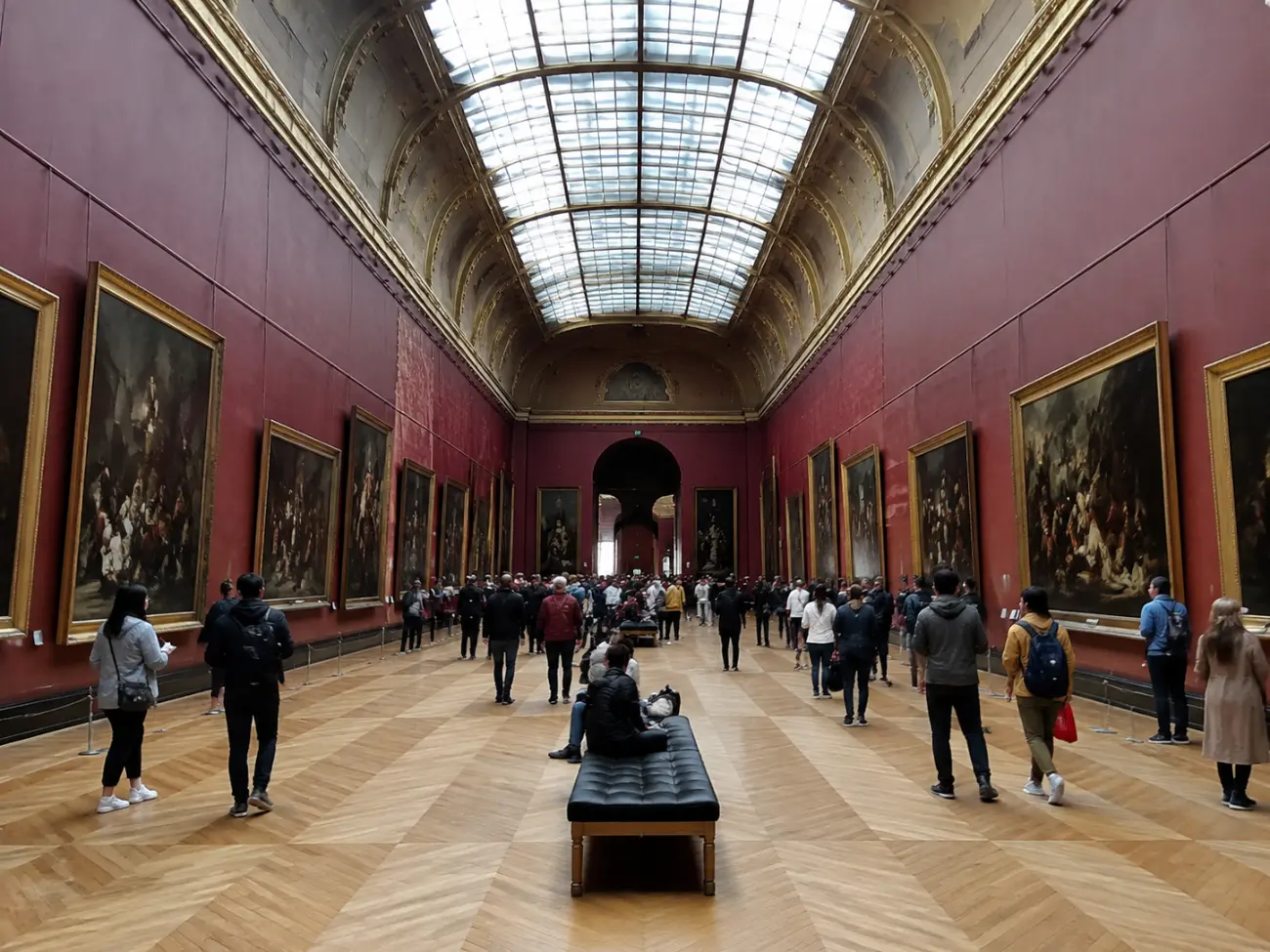 Louvre Denon Kanadı büyük tablolar galerisi