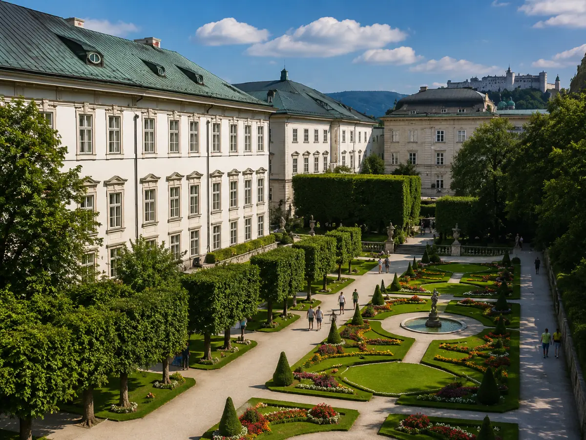 Salzburg eski şehir ve nehir