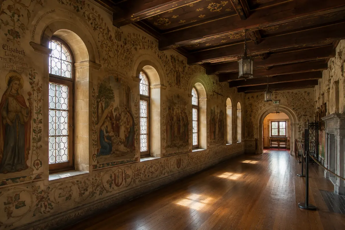 Wartburg Kalesi Elisabeth Galerisi freskler