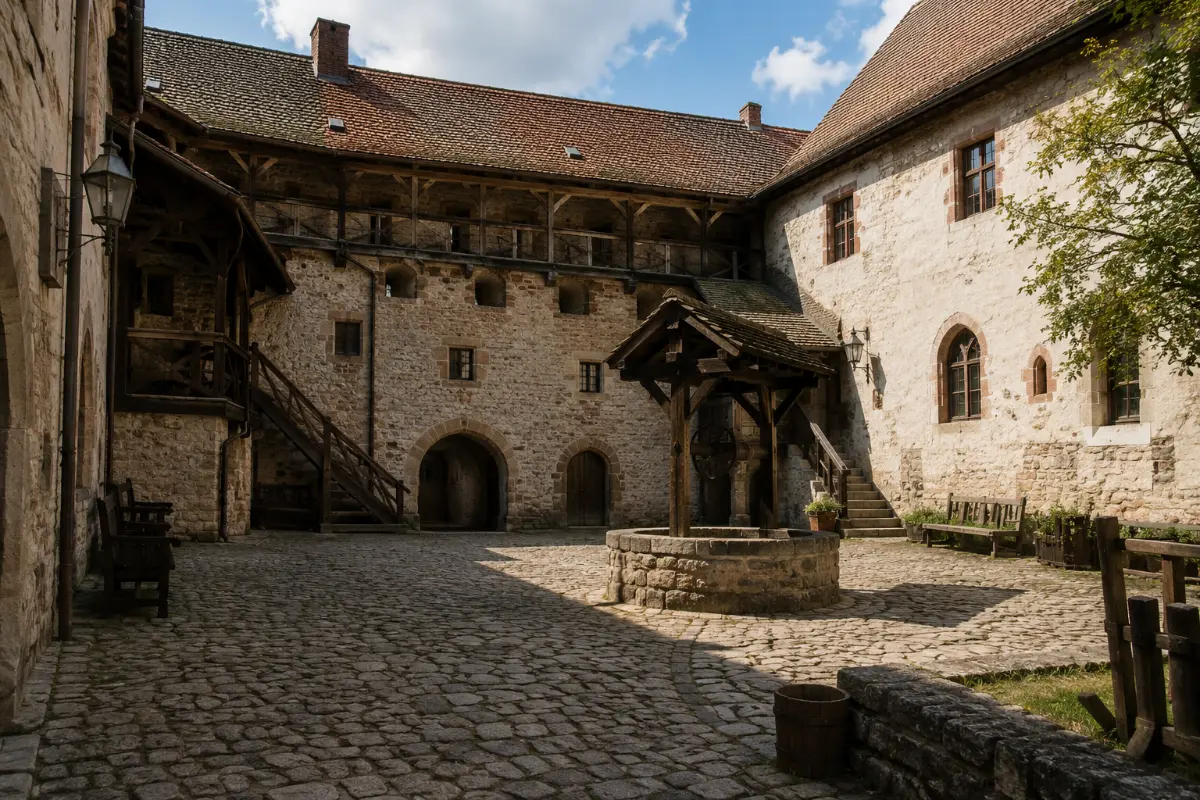 Wartburg Kalesi Burghof avlu kuyu